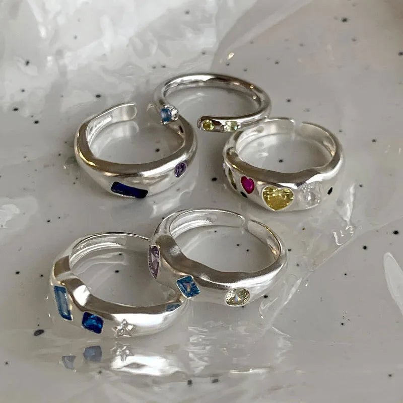 ✨ Bague Géométrique Multicouche Argent 925 - Design Moderne Tendance - FoytiShop