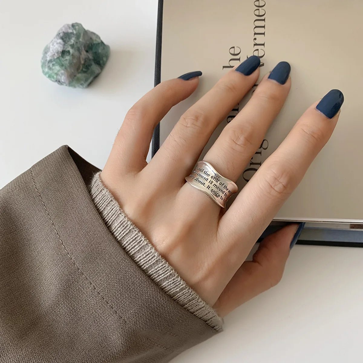 ✨ Bague Géométrique Multicouche Argent 925 - Design Moderne Tendance - FoytiShop