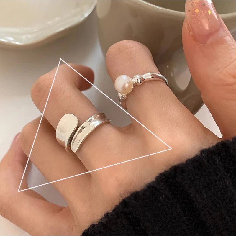 ✨ Bague Géométrique Multicouche Argent 925 - Design Moderne Tendance - FoytiShop