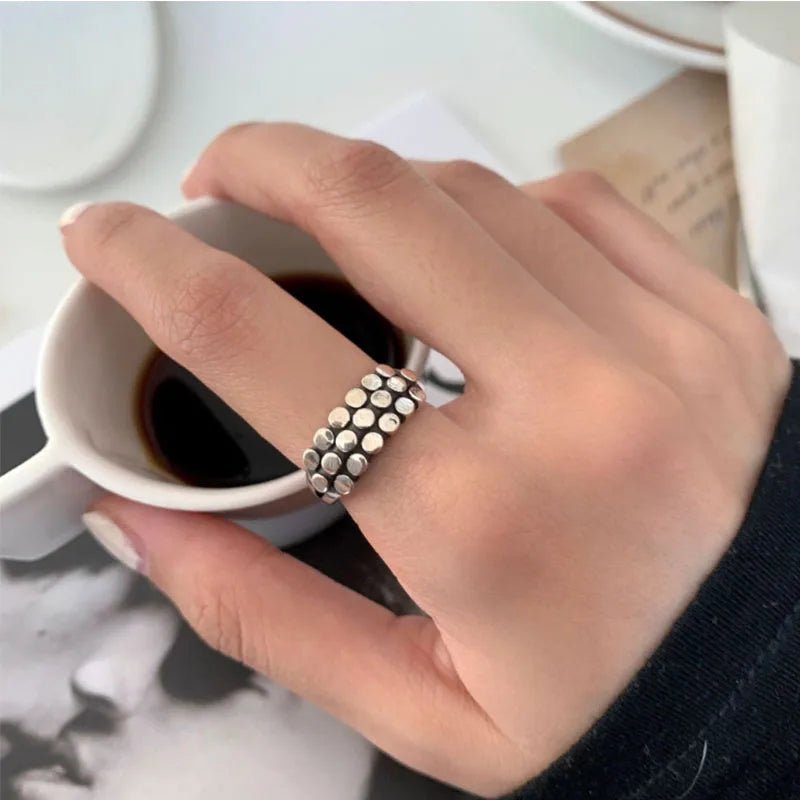 ✨ Bague Géométrique Multicouche Argent 925 - Design Moderne Tendance - FoytiShop