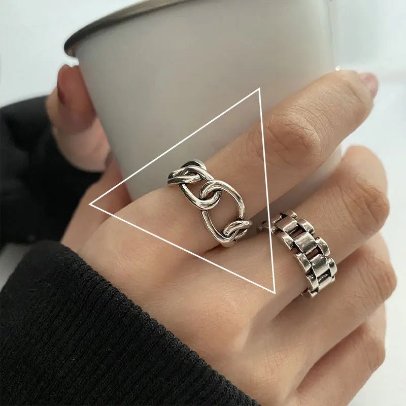 ✨ Bague Géométrique Multicouche Argent 925 - Design Moderne Tendance - FoytiShop