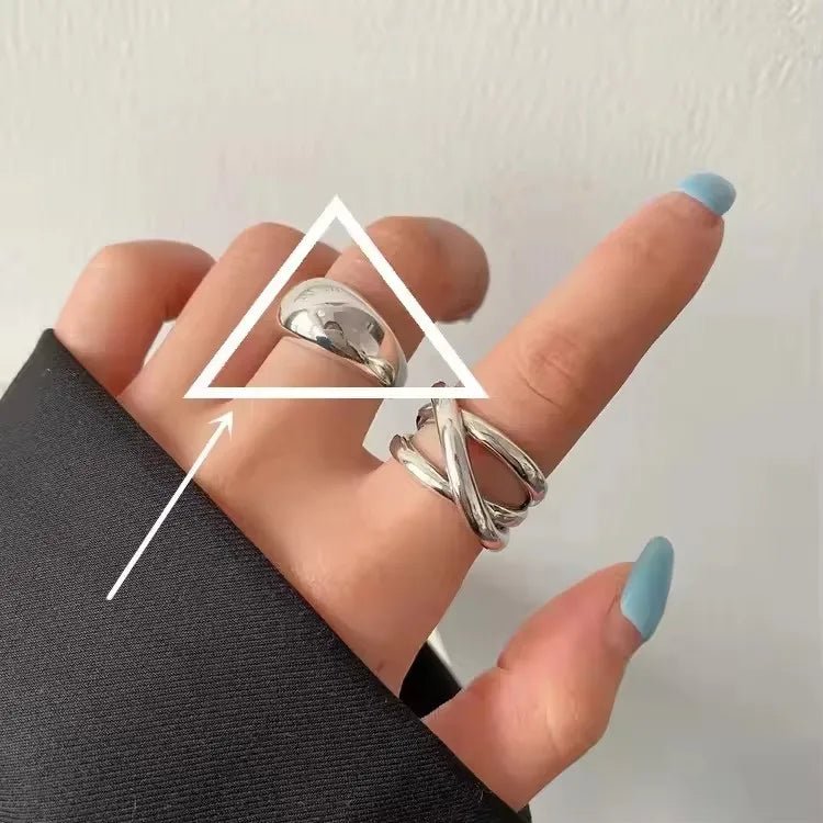 ✨ Bague Géométrique Multicouche Argent 925 - Design Moderne Tendance - FoytiShop