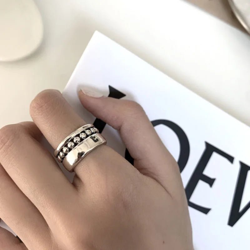 ✨ Bague Géométrique Multicouche Argent 925 - Design Moderne Tendance - FoytiShop