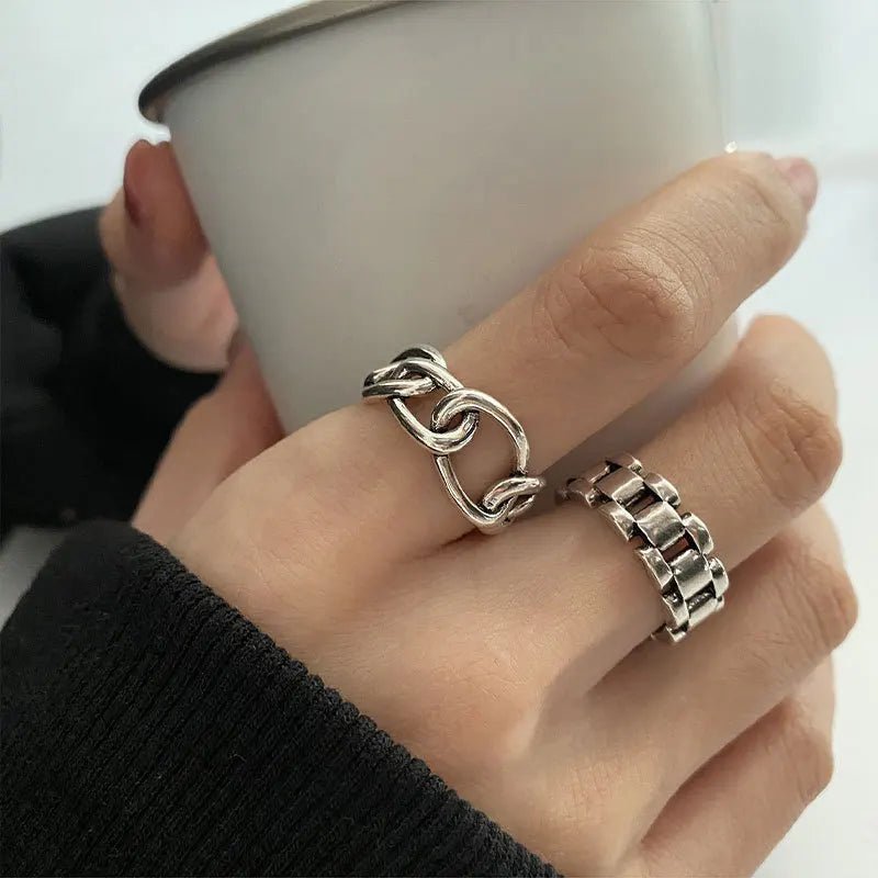 ✨ Bague Géométrique Multicouche Argent 925 - Design Moderne Tendance - FoytiShop