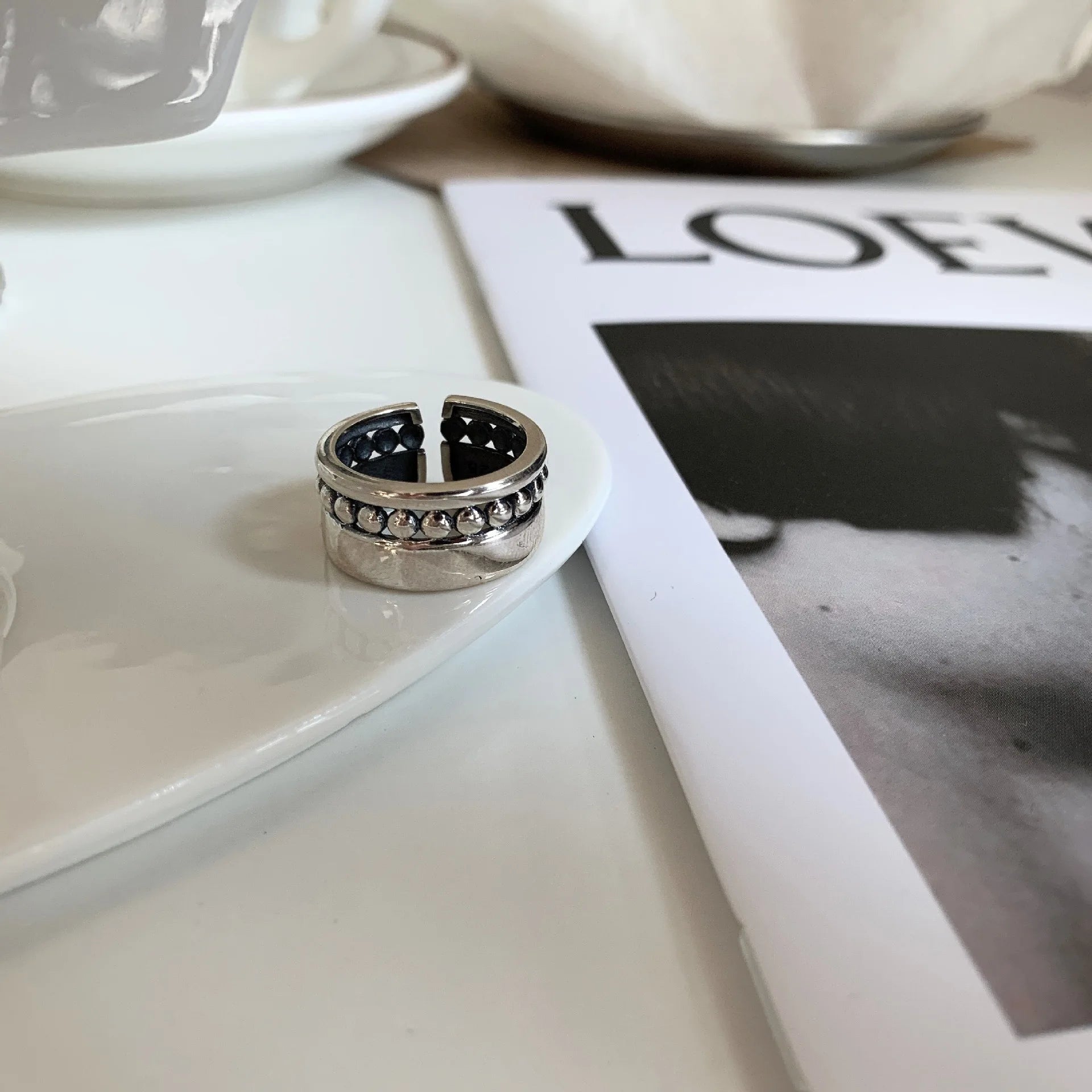 ✨ Bague Géométrique Multicouche Argent 925 - Design Moderne Tendance - FoytiShop