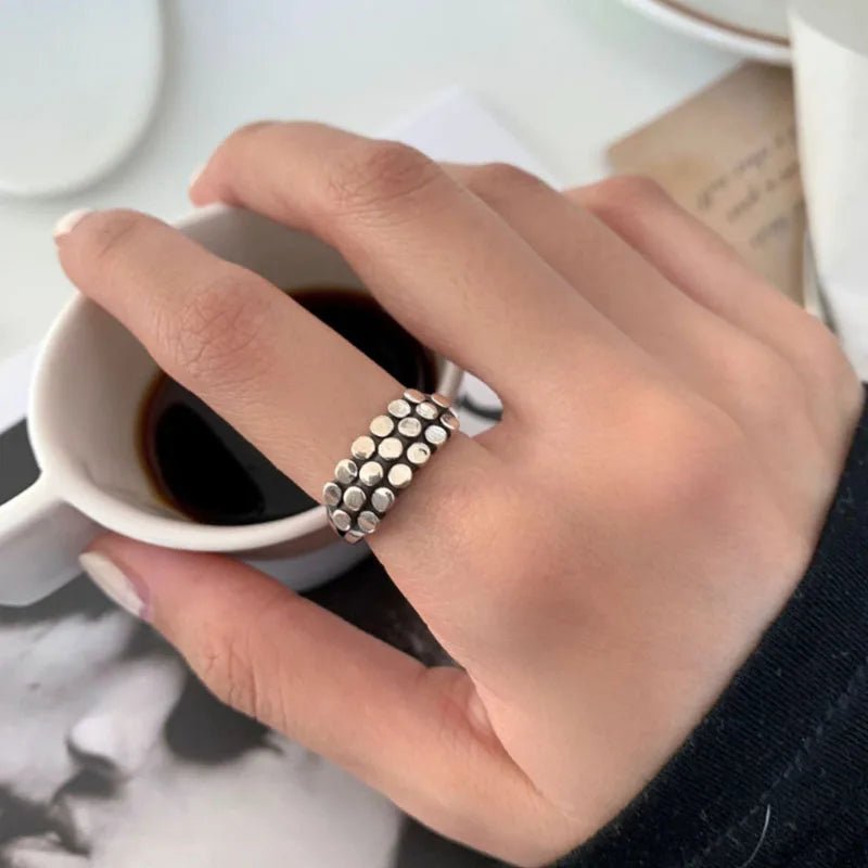 ✨ Bague Géométrique Multicouche Argent 925 - Design Moderne Tendance - FoytiShop