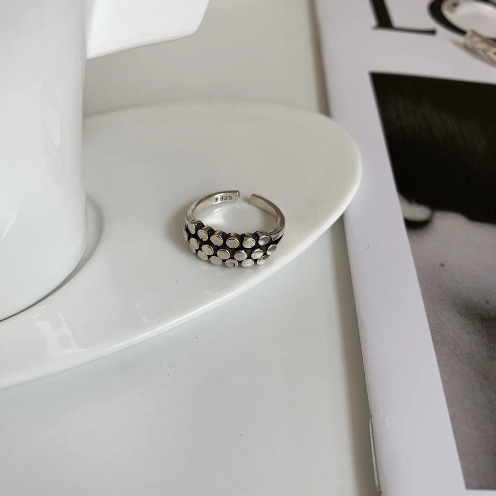 ✨ Bague Géométrique Multicouche Argent 925 - Design Moderne Tendance - FoytiShop