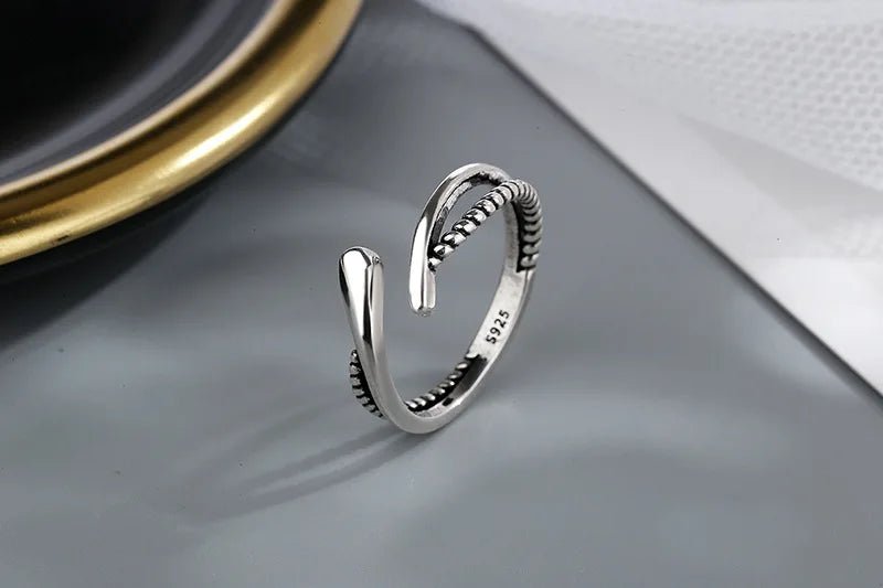 ✨ Bague Géométrique Multicouche Argent 925 - Design Moderne Tendance - FoytiShop