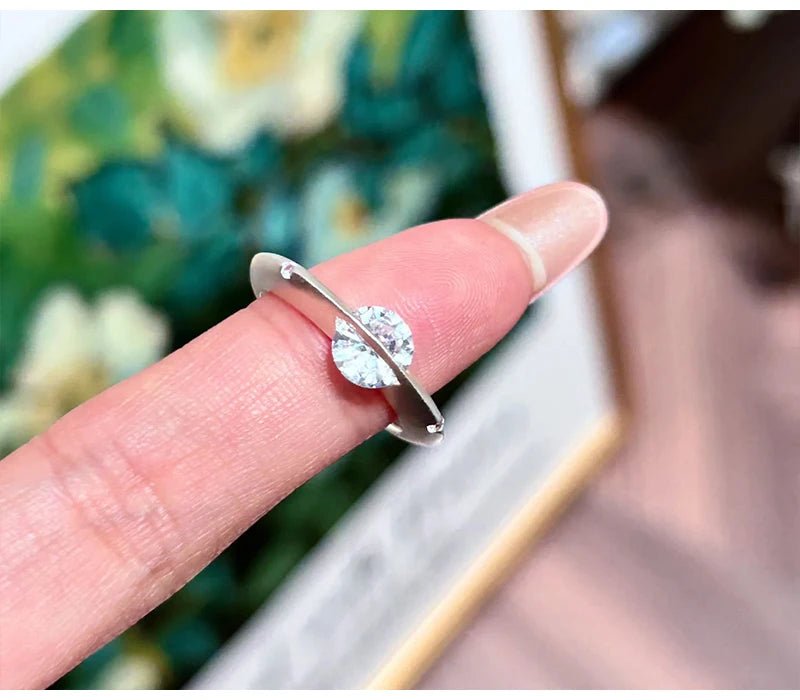 💎 Bague Moissanite Argent 925 - Brillance Exceptionnelle Luxe - FoytiShop