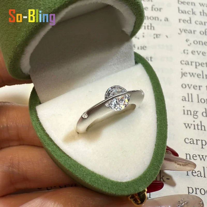 💎 Bague Moissanite Argent 925 - Brillance Exceptionnelle Luxe - FoytiShop