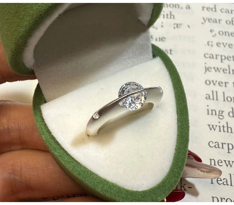 💎 Bague Moissanite Argent 925 - Brillance Exceptionnelle Luxe - FoytiShop