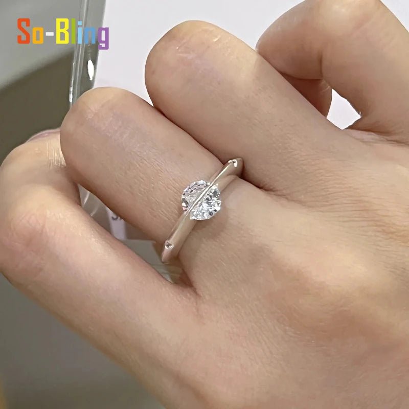 💎 Bague Moissanite Argent 925 - Brillance Exceptionnelle Luxe - FoytiShop