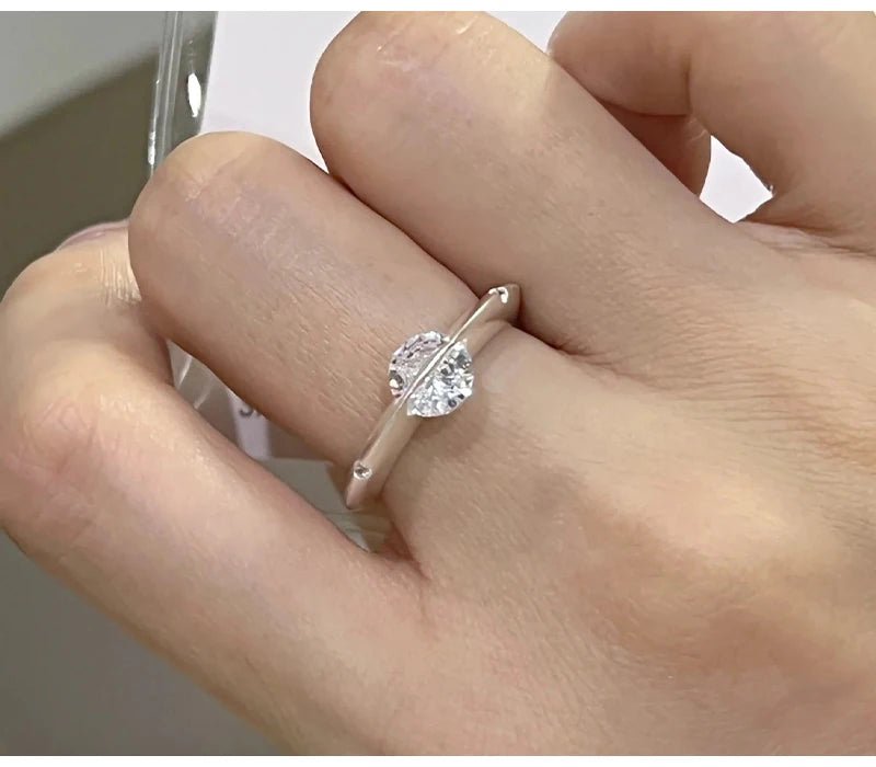 💎 Bague Moissanite Argent 925 - Brillance Exceptionnelle Luxe - FoytiShop