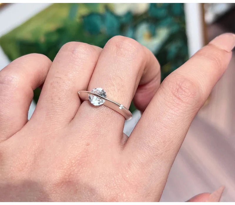 💎 Bague Moissanite Argent 925 - Brillance Exceptionnelle Luxe - FoytiShop