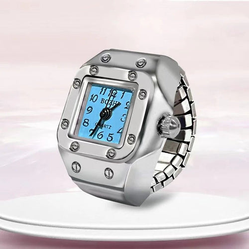 Bague Montre Créative Cadran Carré - Unisexe - FoytiShop