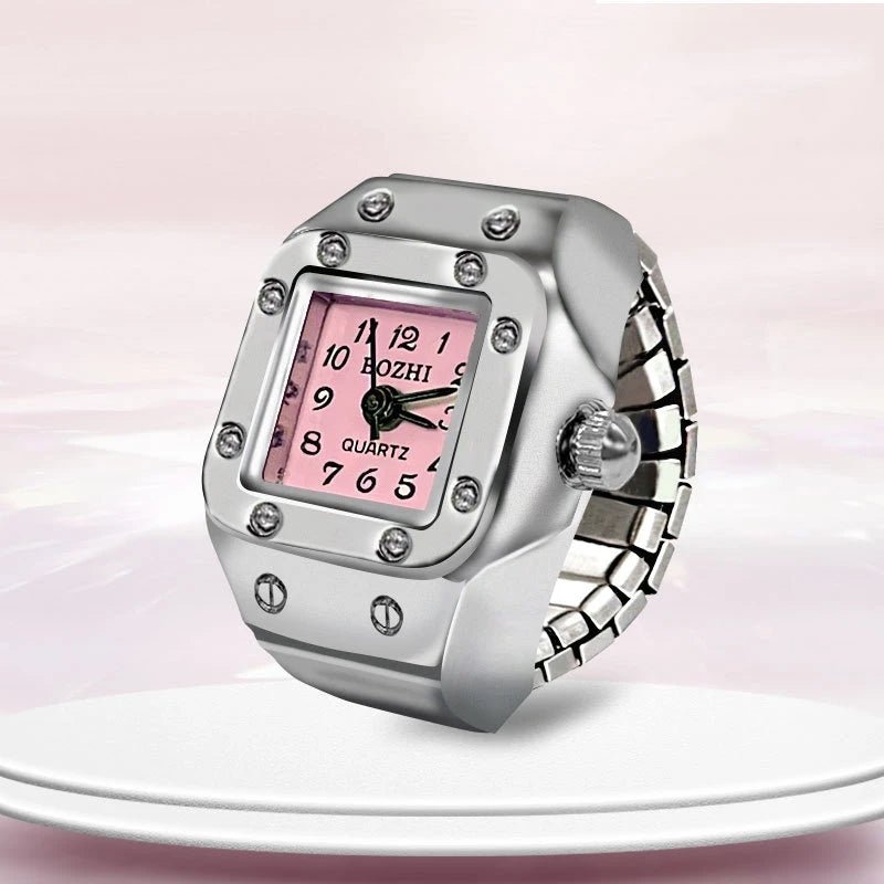 Bague Montre Créative Cadran Carré - Unisexe - FoytiShop