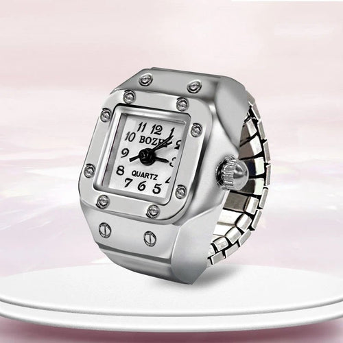 Bague Montre Créative Cadran Carré - Unisexe - FoytiShop