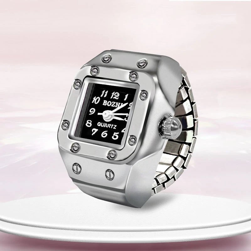 Bague Montre Créative Cadran Carré - Unisexe - FoytiShop