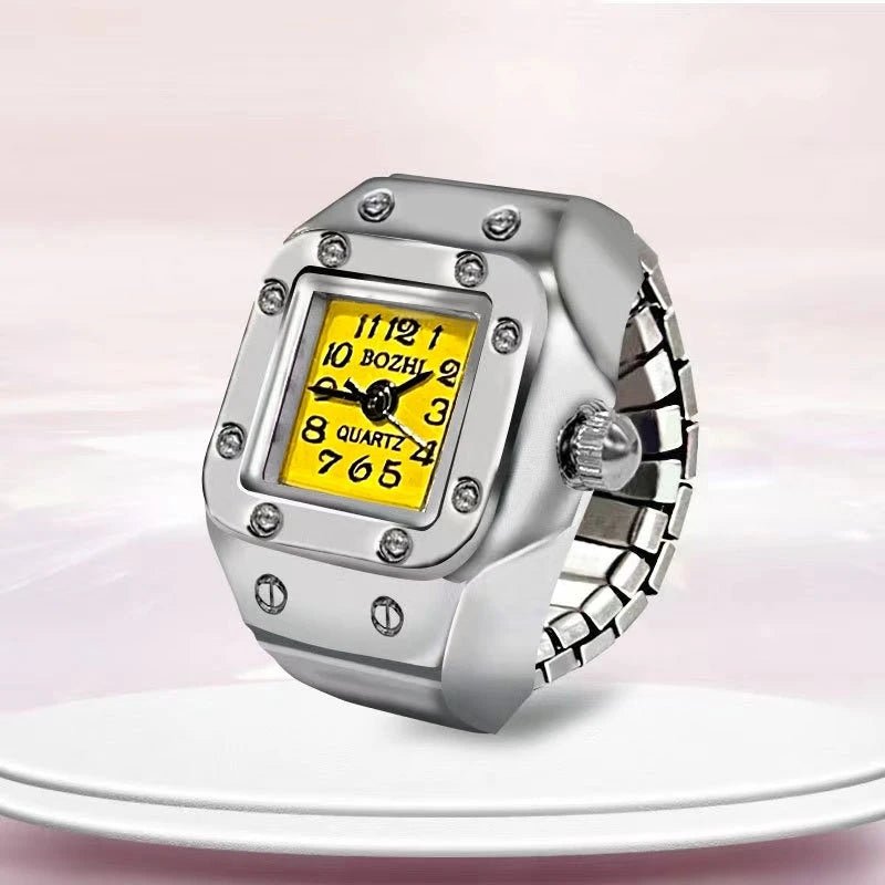Bague Montre Créative Cadran Carré - Unisexe - FoytiShop