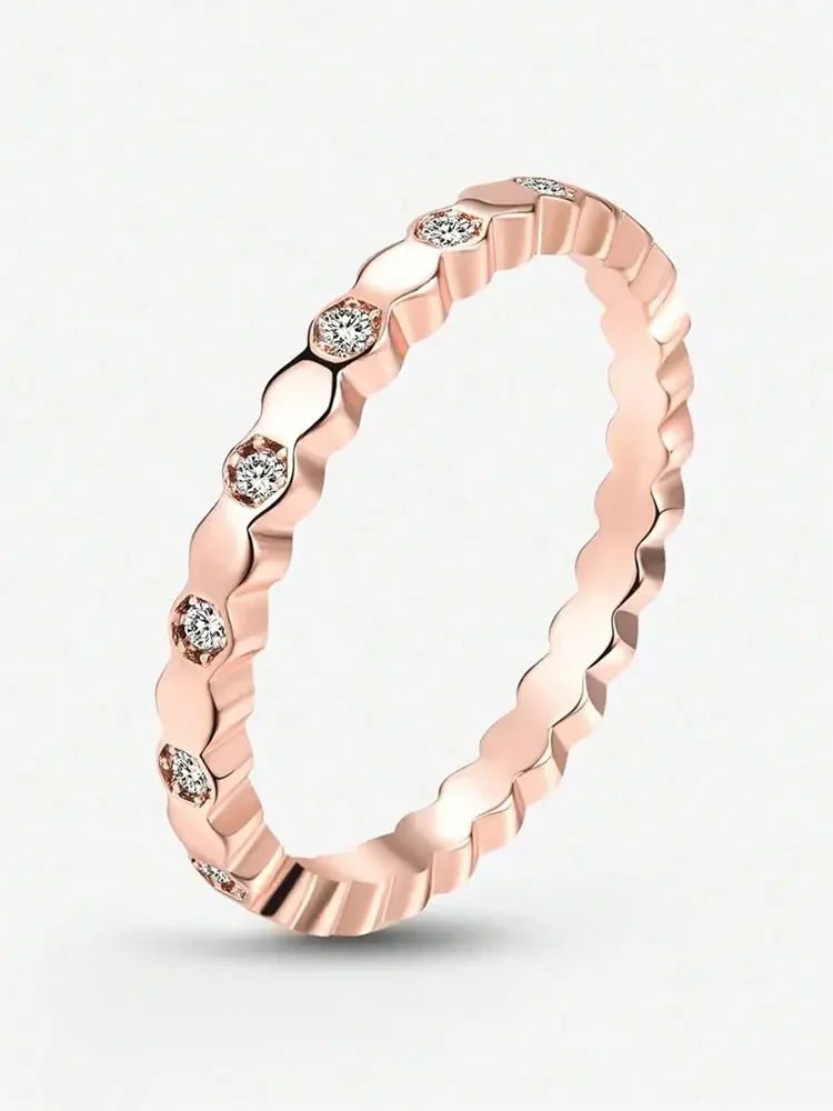 💎 Bague Vintage Hexagonale Argent 925 et Zircon - Élégance Intemporelle - FoytiShop