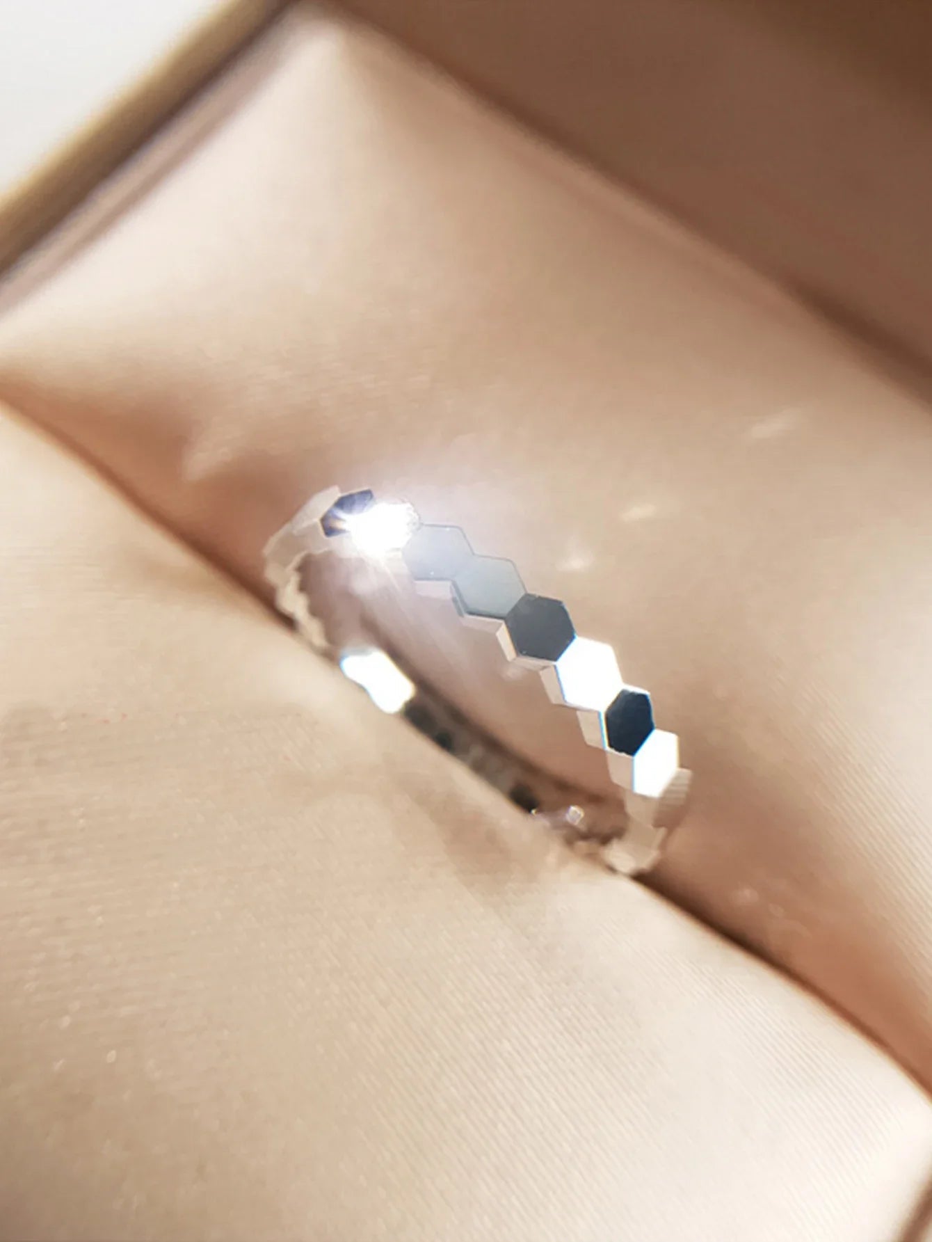 💎 Bague Vintage Hexagonale Argent 925 et Zircon - Élégance Intemporelle - FoytiShop