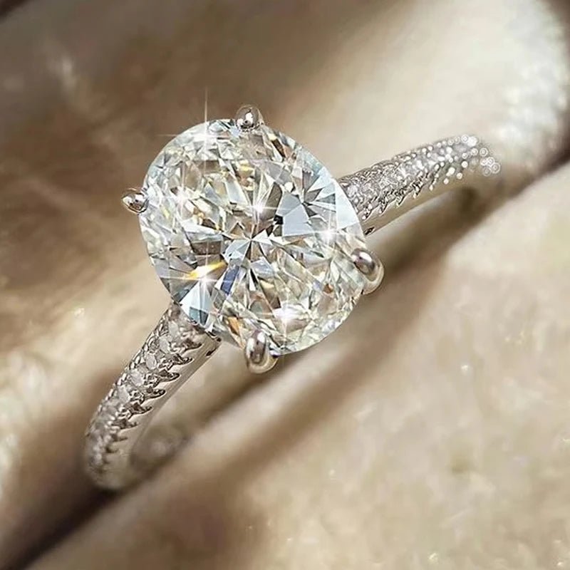 💎 Bague Zircon 1 - 8CT Argent 925 - Brillance Exceptionnelle Luxe - FoytiShop
