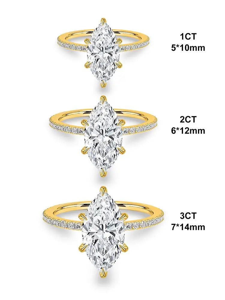 💎 Bague Zircon 1 - 8CT Argent 925 - Brillance Exceptionnelle Luxe - FoytiShop