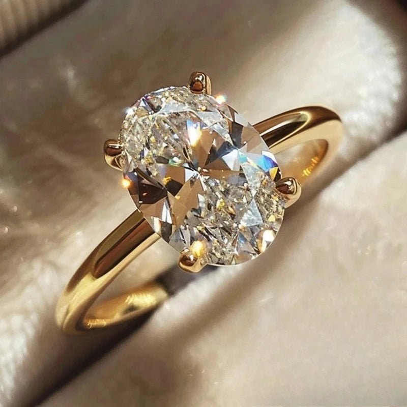 💎 Bague Zircon 1 - 8CT Argent 925 - Brillance Exceptionnelle Luxe - FoytiShop