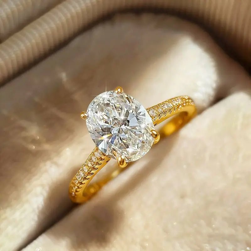💎 Bague Zircon 1 - 8CT Argent 925 - Brillance Exceptionnelle Luxe - FoytiShop