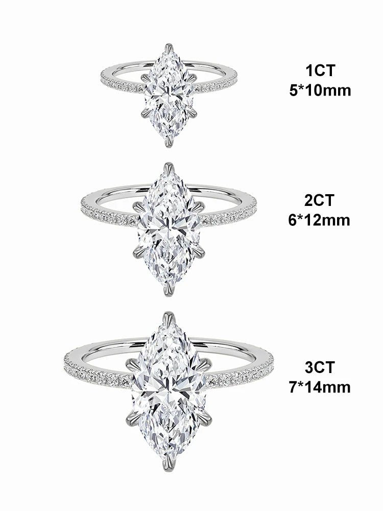 💎 Bague Zircon 1 - 8CT Argent 925 - Brillance Exceptionnelle Luxe - FoytiShop