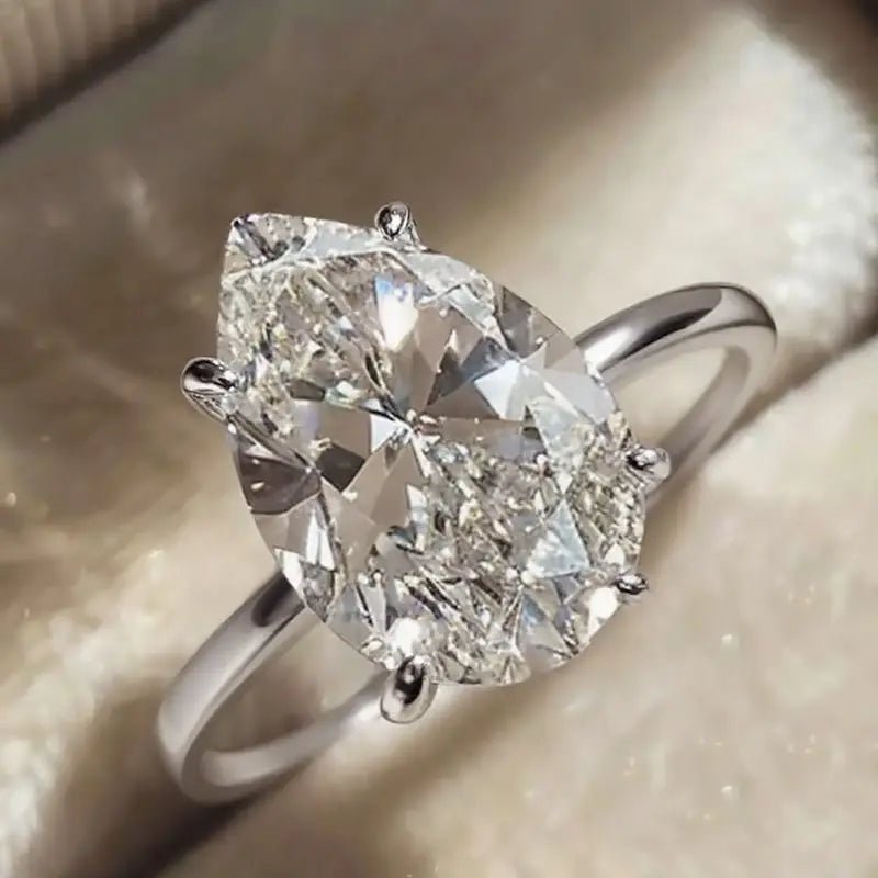 💎 Bague Zircon 1 - 8CT Argent 925 - Brillance Exceptionnelle Luxe - FoytiShop
