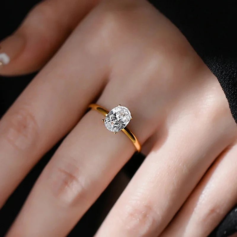 💎 Bague Zircon 1 - 8CT Argent 925 - Brillance Exceptionnelle Luxe - FoytiShop