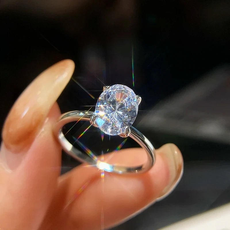 💎 Bague Zircon 1 - 8CT Argent 925 - Brillance Exceptionnelle Luxe - FoytiShop