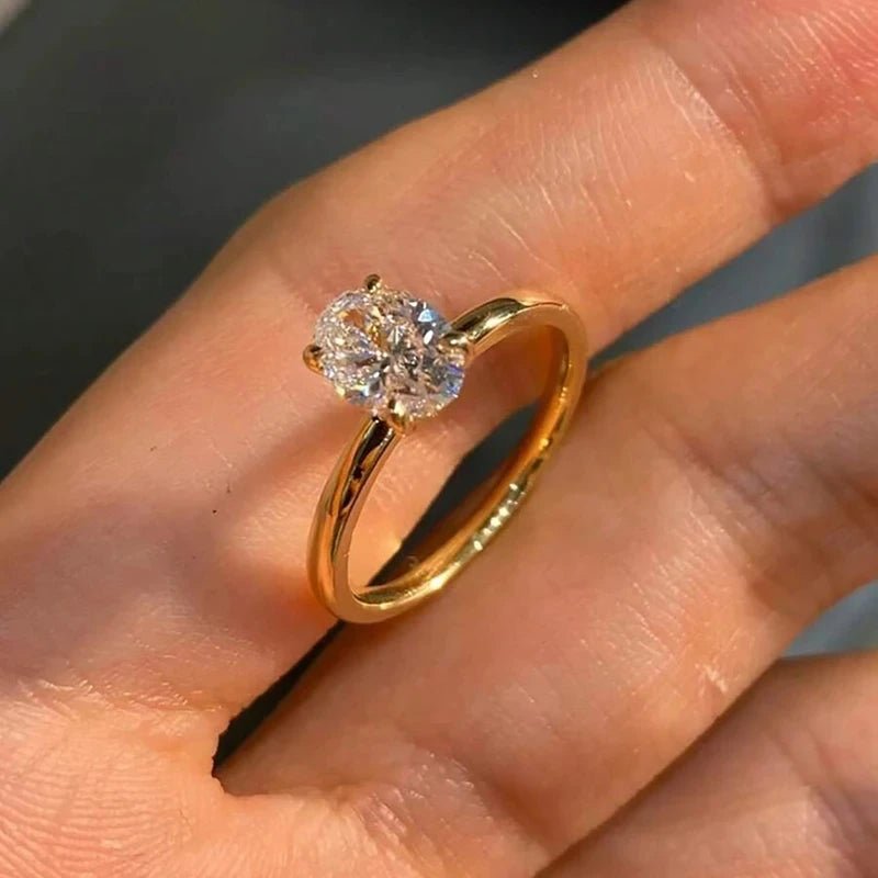 💎 Bague Zircon 1 - 8CT Argent 925 - Brillance Exceptionnelle Luxe - FoytiShop