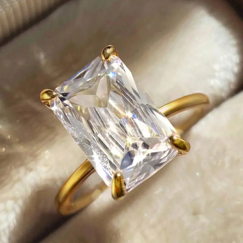 💎 Bague Zircon 1 - 8CT Argent 925 - Brillance Exceptionnelle Luxe - FoytiShop