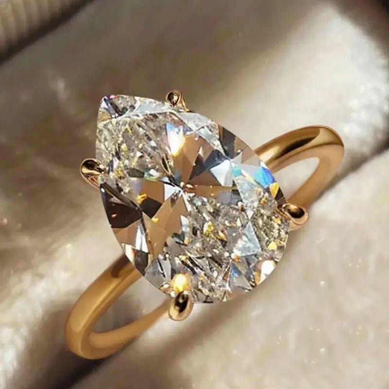 💎 Bague Zircon 1 - 8CT Argent 925 - Brillance Exceptionnelle Luxe - FoytiShop