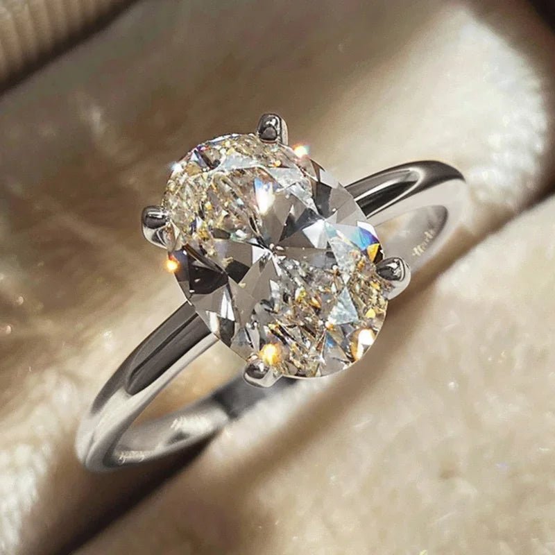 💎 Bague Zircon 1 - 8CT Argent 925 - Brillance Exceptionnelle Luxe - FoytiShop