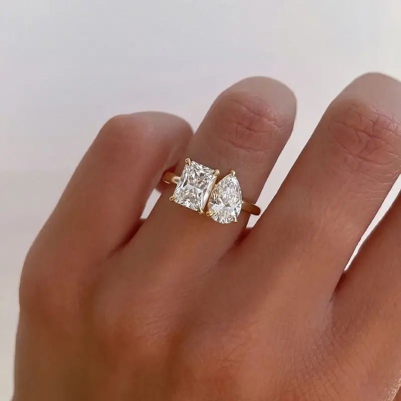 💎 Bague Zircon 1 - 8CT Argent 925 - Brillance Exceptionnelle Luxe - FoytiShop