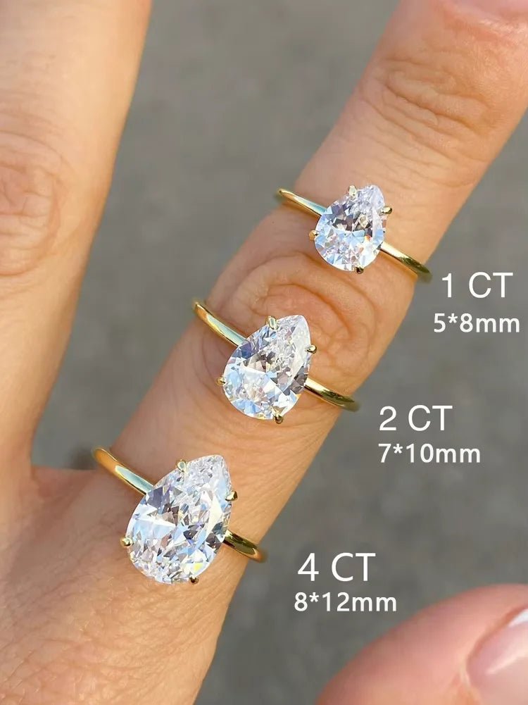 💎 Bague Zircon 1 - 8CT Argent 925 - Brillance Exceptionnelle Luxe - FoytiShop