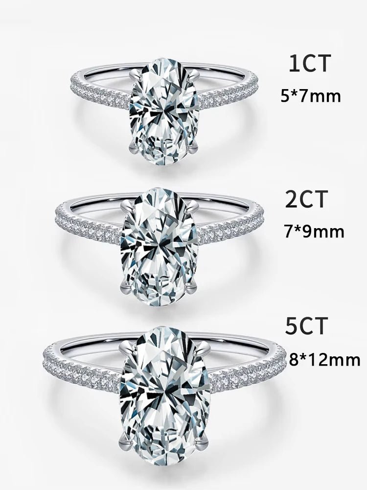💎 Bague Zircon 1 - 8CT Argent 925 - Brillance Exceptionnelle Luxe - FoytiShop