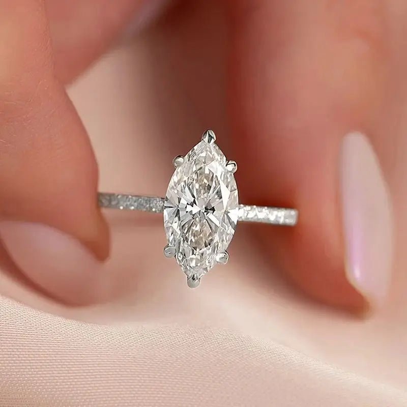💎 Bague Zircon 1 - 8CT Argent 925 - Brillance Exceptionnelle Luxe - FoytiShop