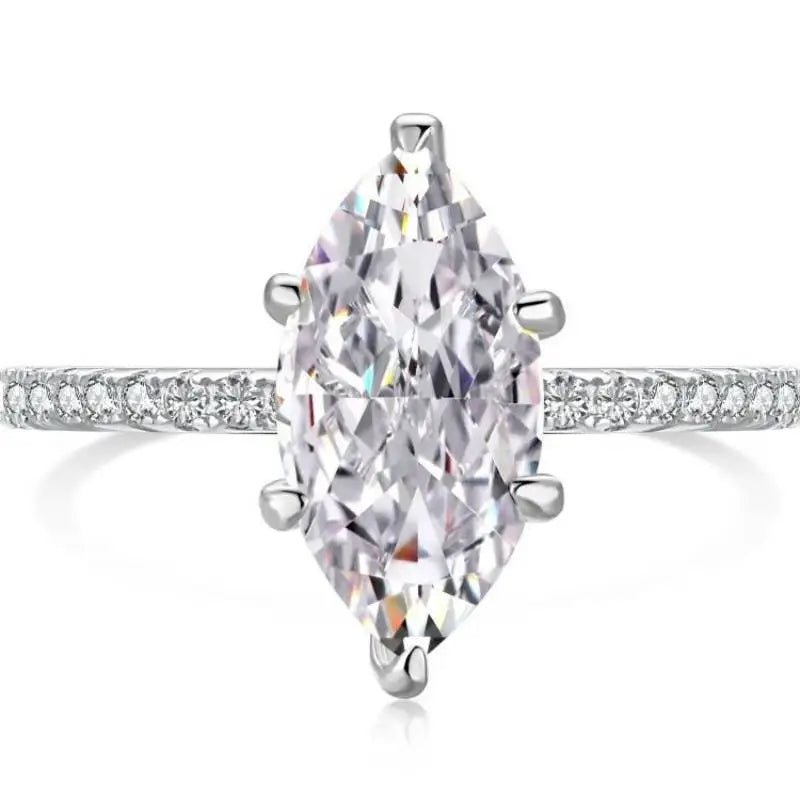 💎 Bague Zircon 1 - 8CT Argent 925 - Brillance Exceptionnelle Luxe - FoytiShop