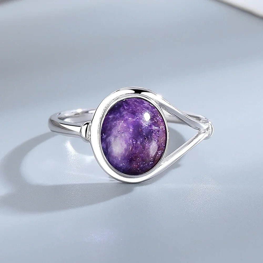 💜 Bagues Argent 925 Pierre Naturelle Améthyste - Collection Élégante - FoytiShop