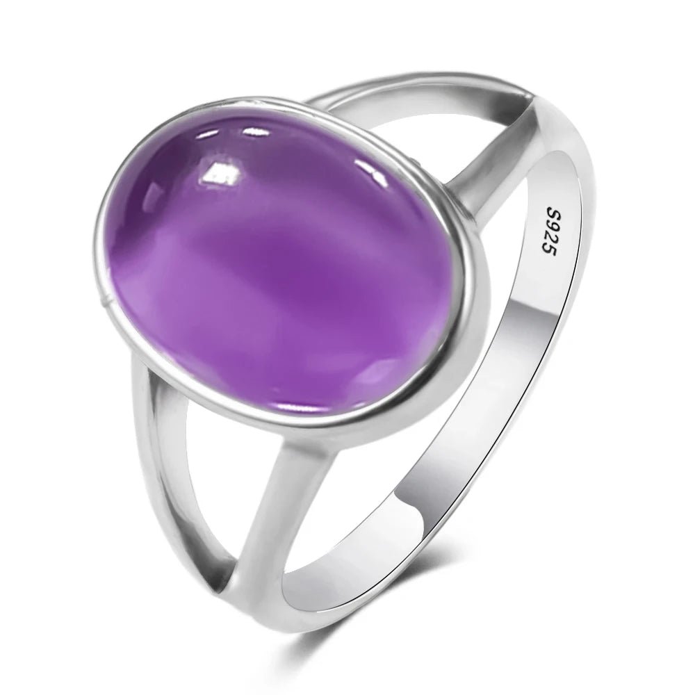 💜 Bagues Argent 925 Pierre Naturelle Améthyste - Collection Élégante - FoytiShop