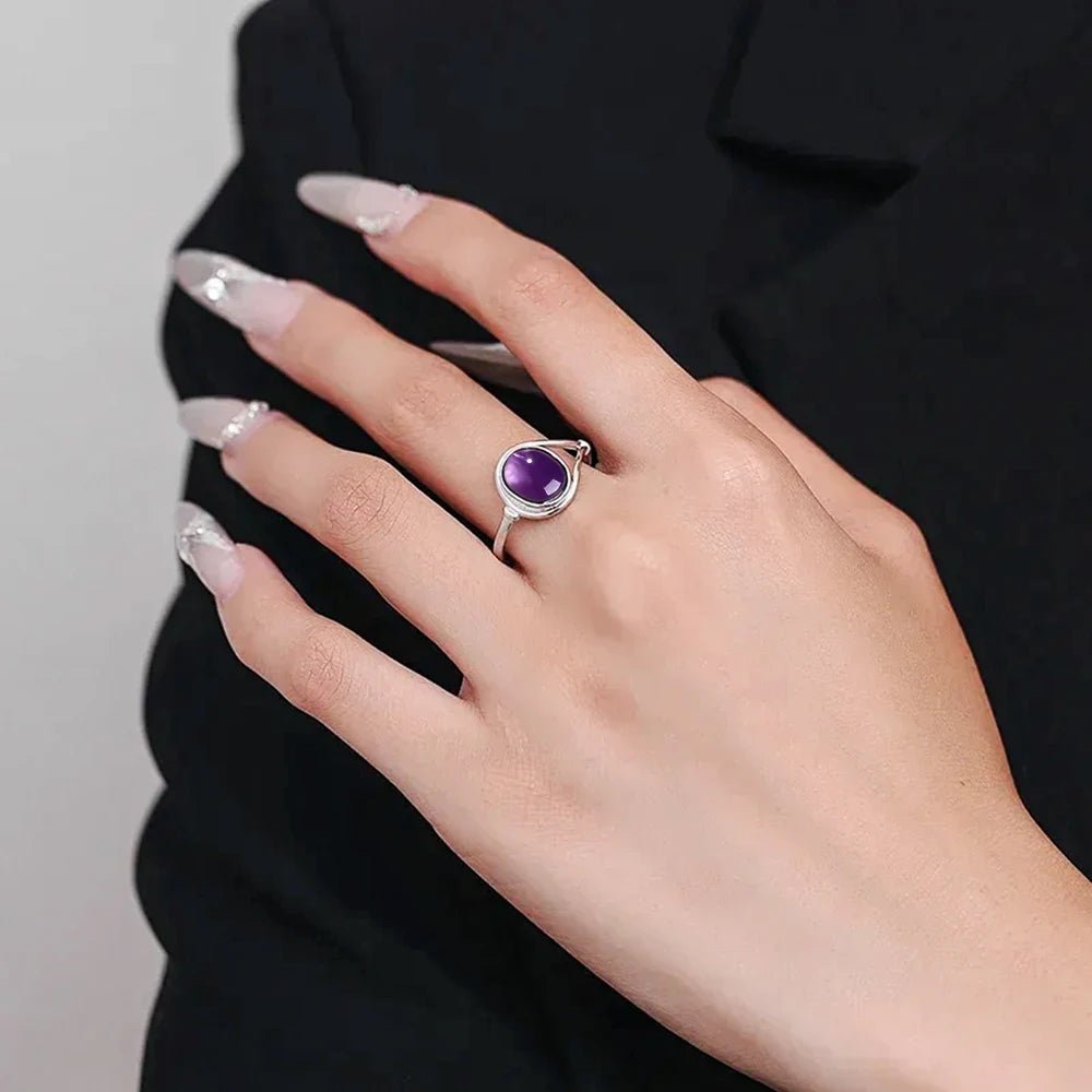 💜 Bagues Argent 925 Pierre Naturelle Améthyste - Collection Élégante - FoytiShop