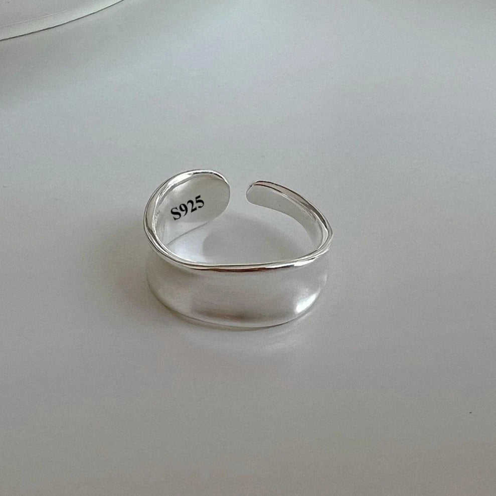 Bagues Ouvertes Argent Sterling 925 Femme - Dentelle Mate Fait Main Couple - FoytiShop