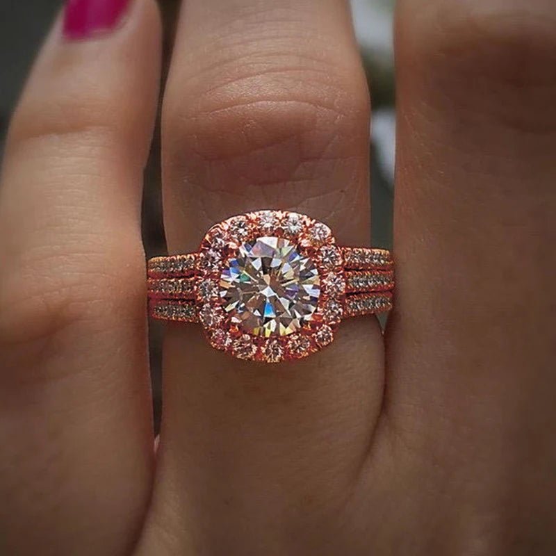 Bagues tendance pour femmes, avec zircone cubique brillante - FoytiShop