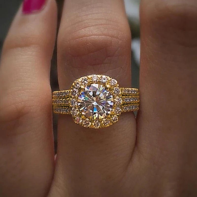 Bagues tendance pour femmes, avec zircone cubique brillante - FoytiShop