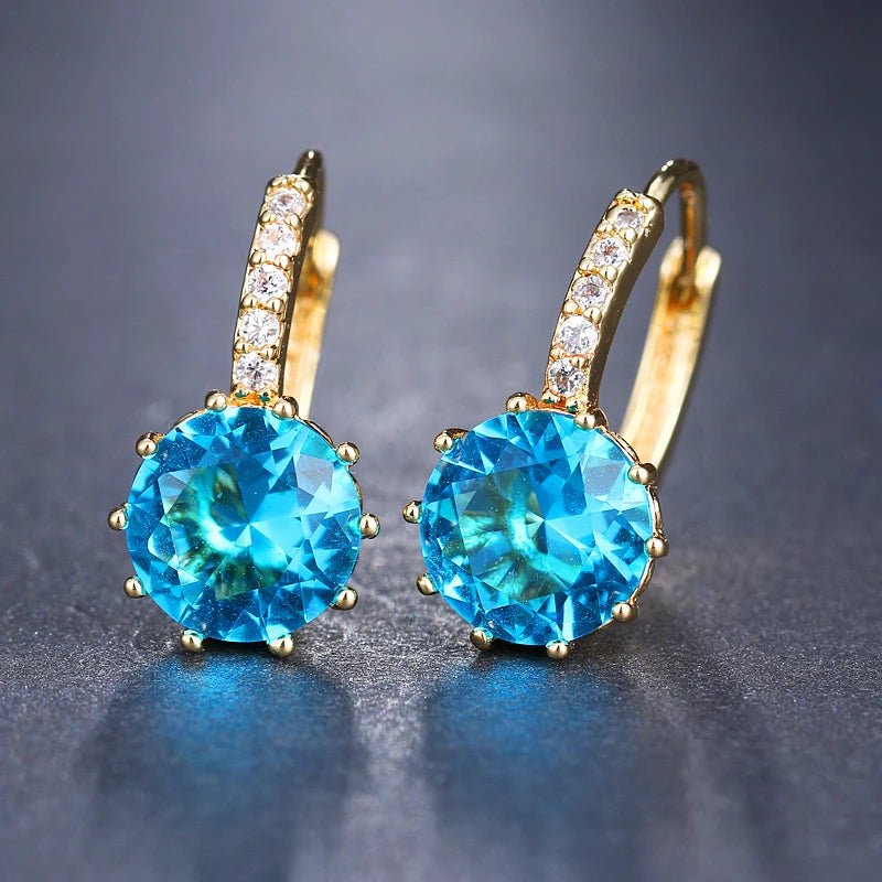 🌈 Boucles d'Oreilles AAA CZ 9 Couleurs - Mode Élégante Femme - FoytiShop