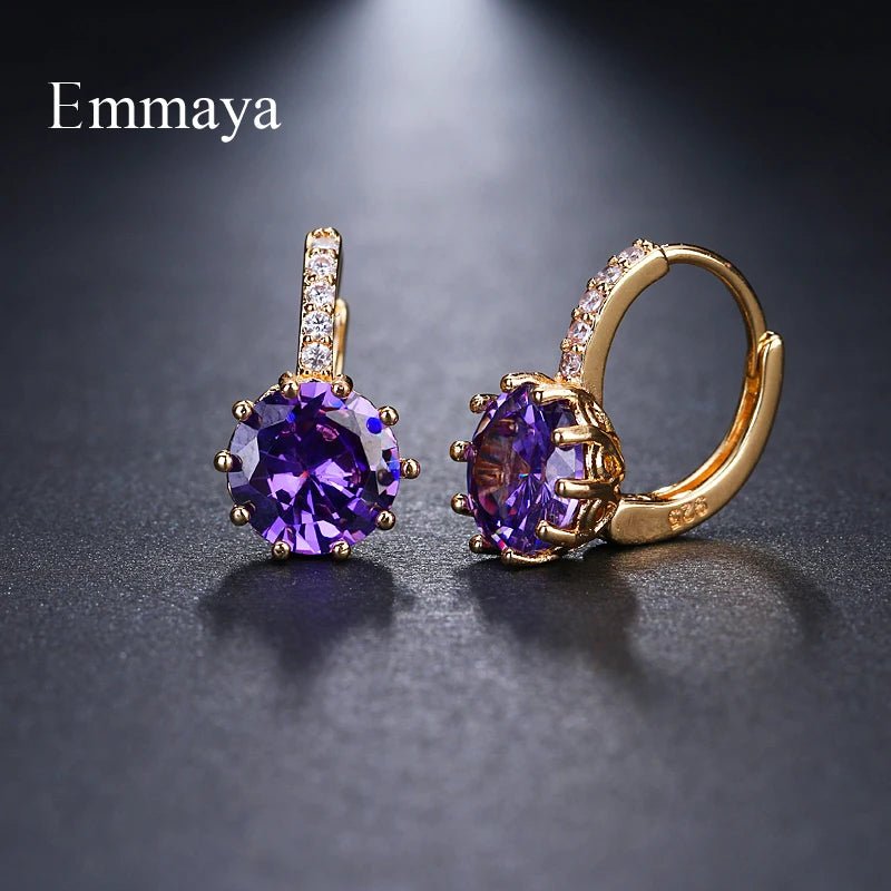 🌈 Boucles d'Oreilles AAA CZ 9 Couleurs - Mode Élégante Femme - FoytiShop